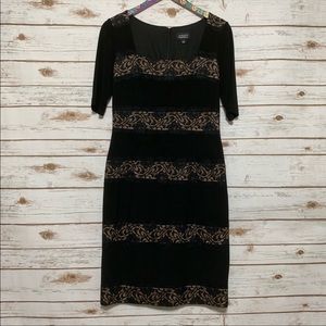 Adrianna Papell black and nude cocktail dress